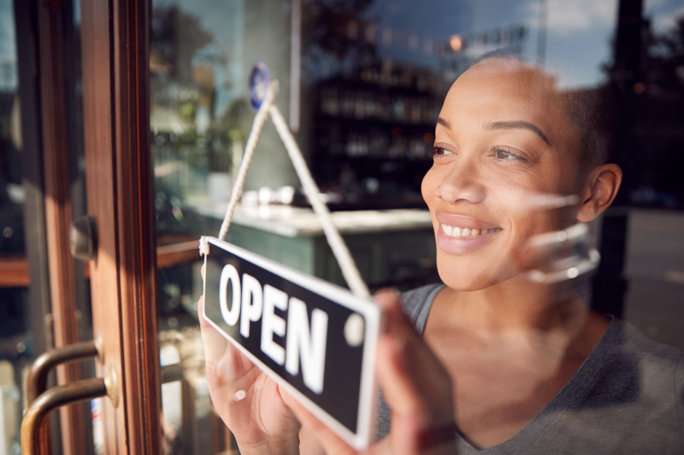 Woman reopening her business
